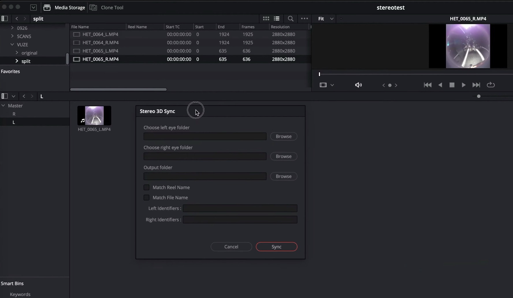 Stereoscopic Workflow in DaVinci Resolve