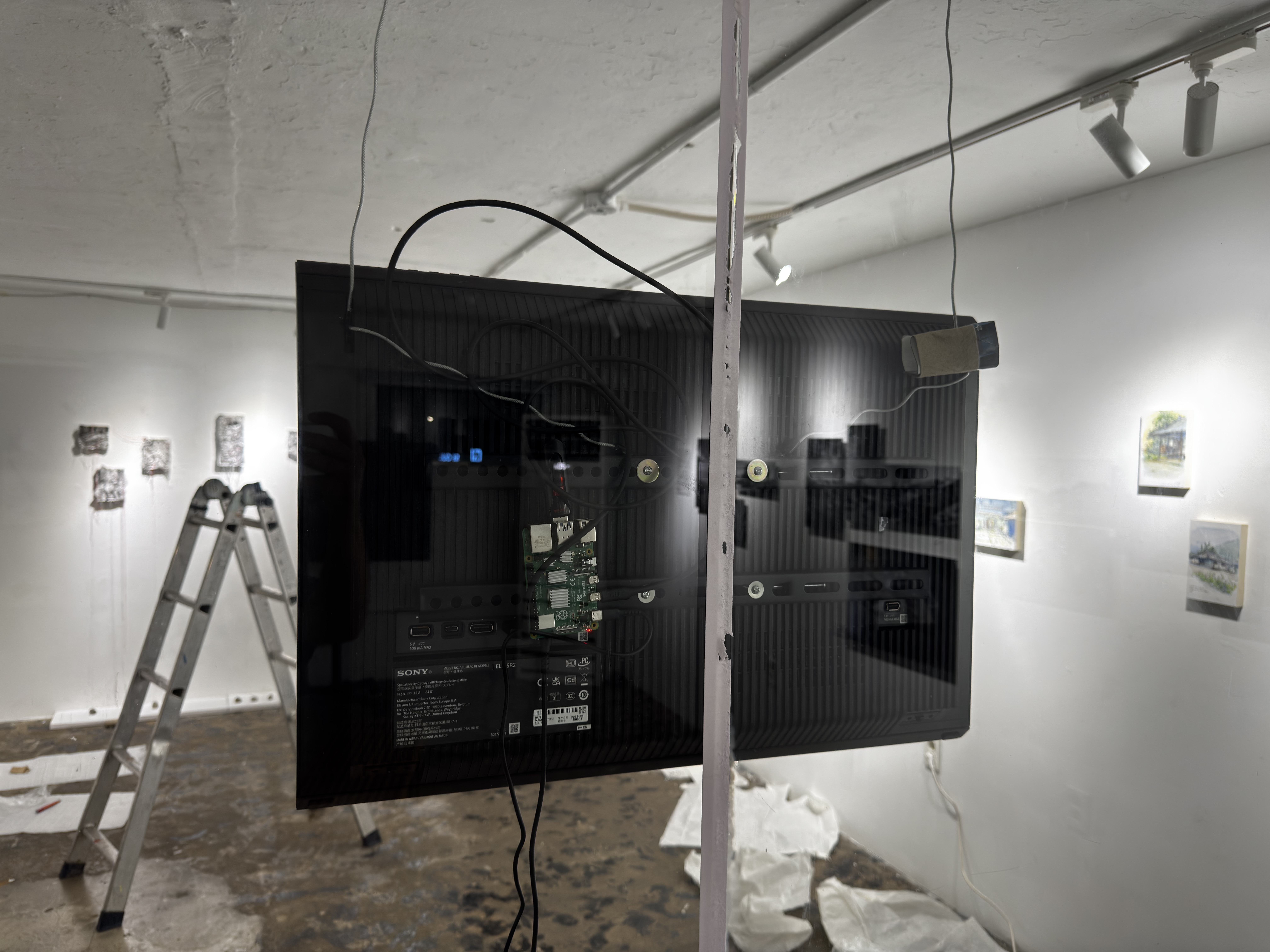 Detail of the gallery presentation